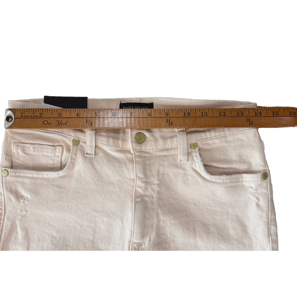 RAMY BROOK Adriana High-Waisted Distressed Jeans In Linen Size 28/6  NWT $265 #K - Picture 6 of 9